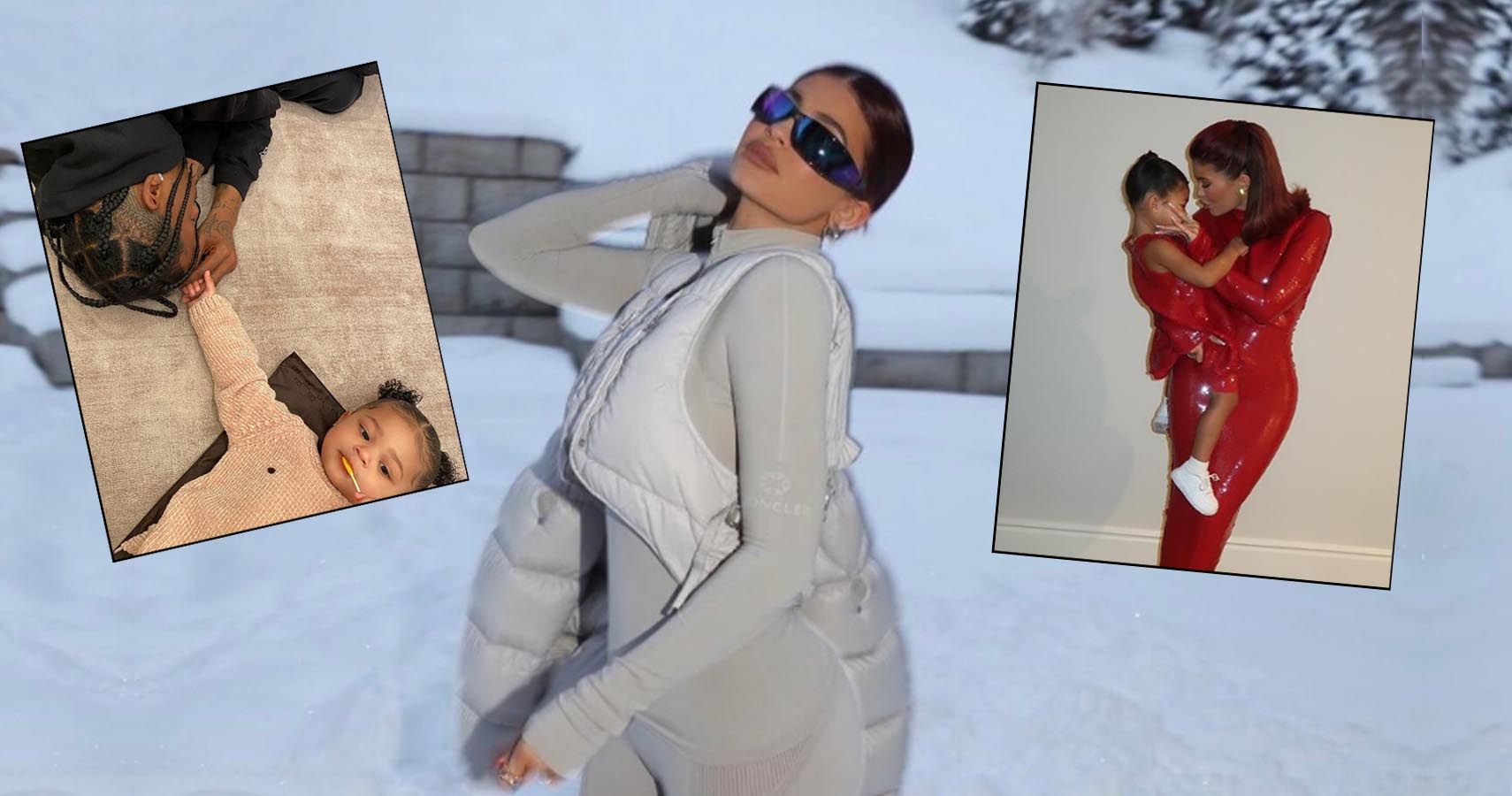 Kylie Jenner & Travis Scott Take Stormi Skiing In Aspen For New Year's Day